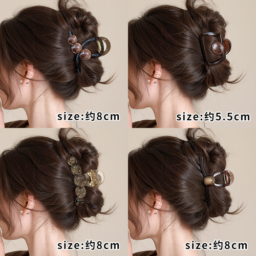 咖色系发量少中号抓夹合集