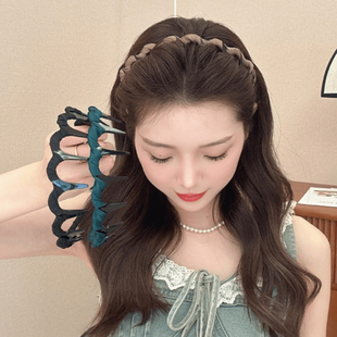 布艺大波浪发箍女款 高颅顶带齿头箍碎发整理神器发卡头饰 2025新款