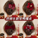 新年发饰红色鸭嘴夹发夹女2026新款 盘发抓夹子后脑勺发卡过年头饰