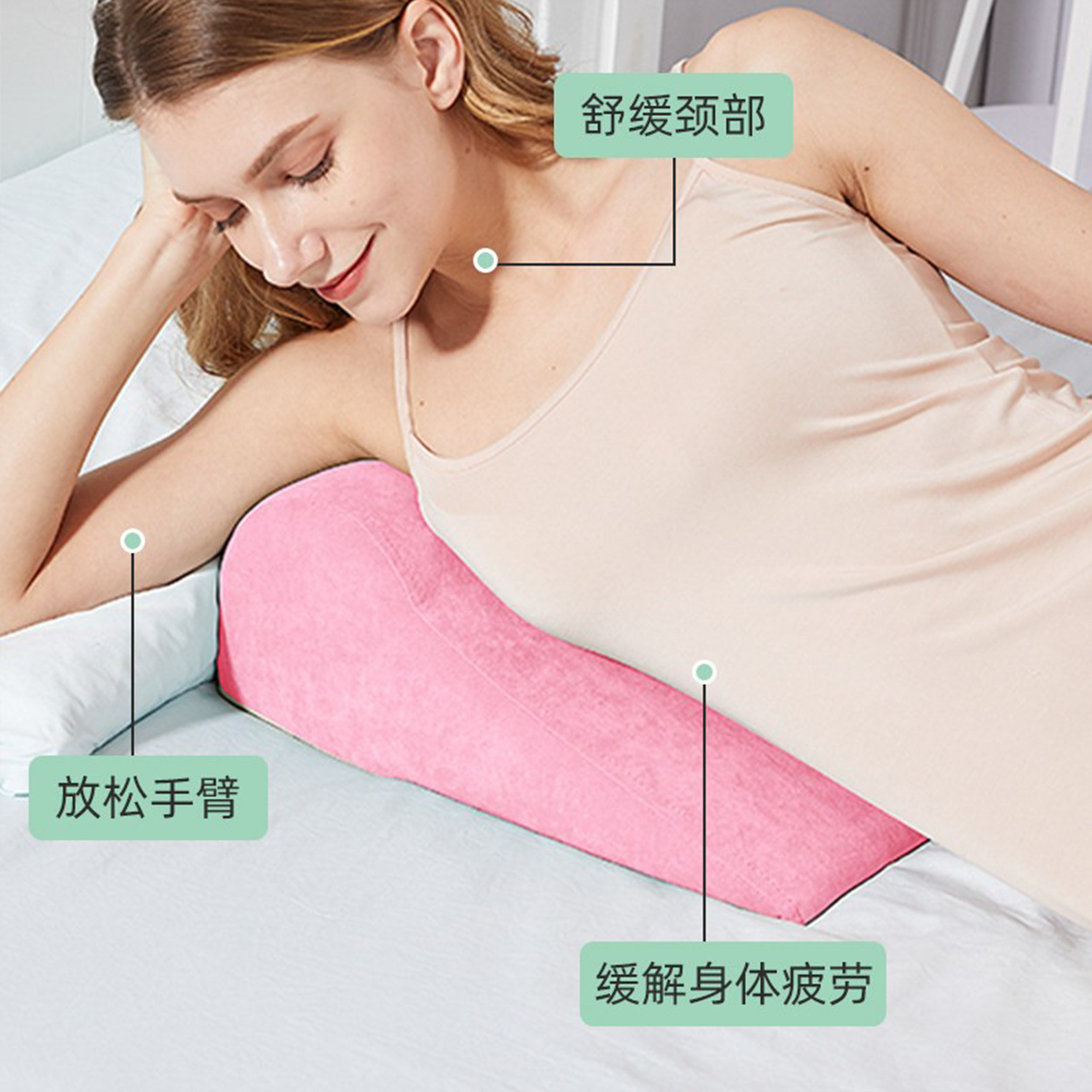 宝妈哺乳侧躺枕头新生儿母乳月子喂奶神器妈妈斜坡靠垫解放双手枕
