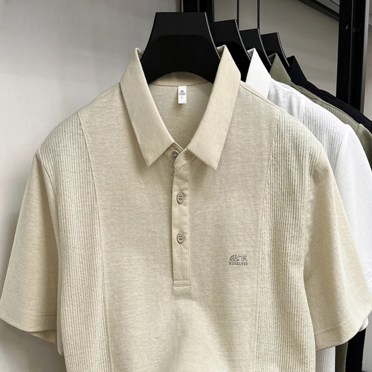 点击率优选男装奥莱撤柜男士棉感夏季翻领POLO衫商务休闲透气短a9