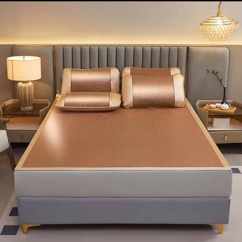 点击率高档冰丝凉席2026新款可折叠可水洗三件套家用a类藤席竹a2