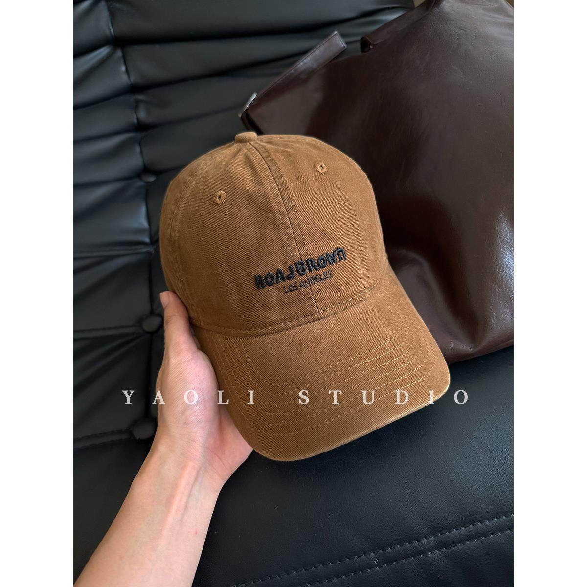 百搭潮流美式复古HOA刺绣棒球帽子女复古大头围鸭舌帽男显脸小韩,运动/瑜伽/健身/球迷用品,棒球帽,淘宝优惠券,粉丝福利购,淘宝优惠卷