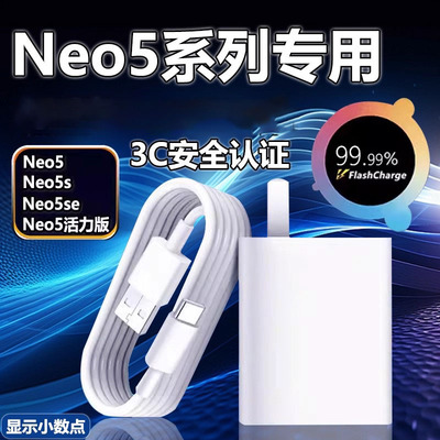 适用iqooNeo5超级快充充电器头66闪充Neo5s手机充电头适用爱酷neo5活力版5G新款44超级快充插头