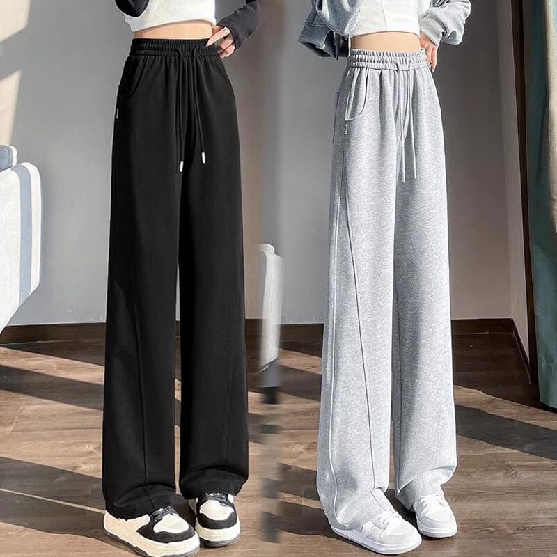 安阳童装秋季窄版阔腿裤中女大童春装洋气直筒运动裤香蕉裤卫裤