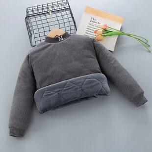 安阳童装男童棉袄加绒加厚打底卫衣男童女童冬季保暖套头棉服内胆