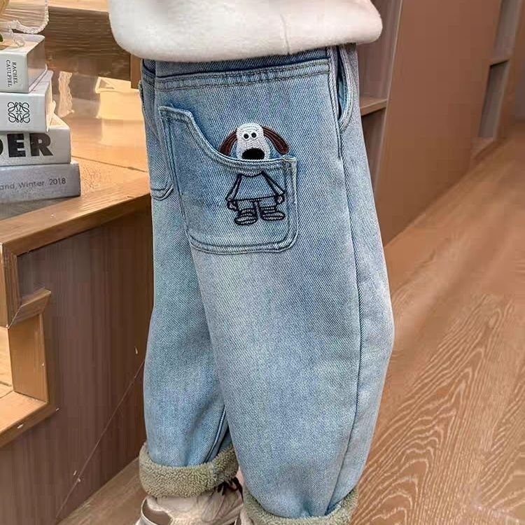 安阳童装儿童加绒牛仔裤