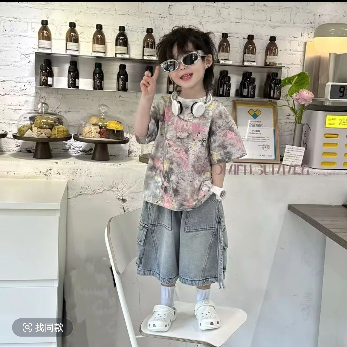 安阳童装男童扎染短袖做