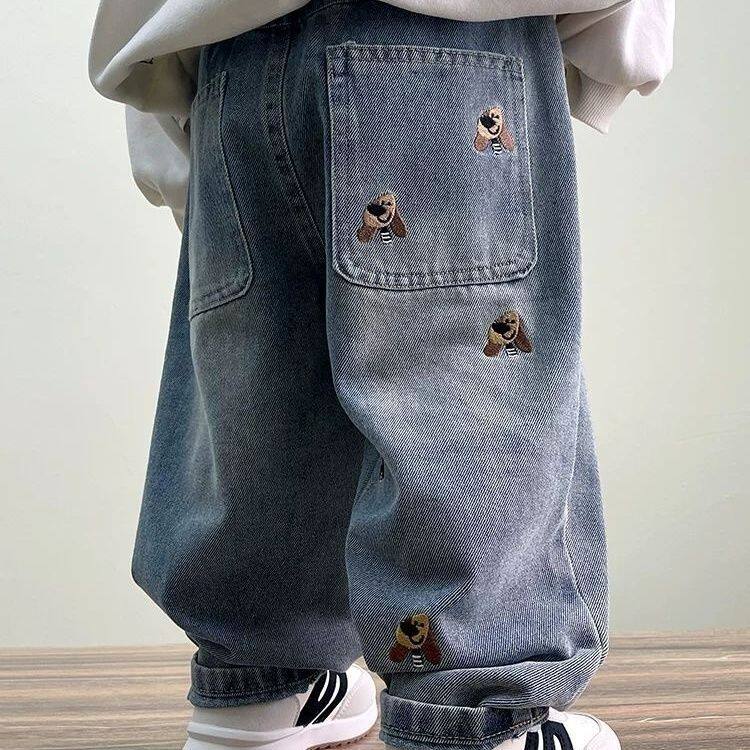 安阳童装男童软牛仔裤春秋新款儿童洋气春天长裤男孩宝宝春秋休闲