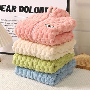 安阳童装儿童休闲毛毛外套秋冬季上衣法兰绒男女童珊瑚绒宝宝保暖