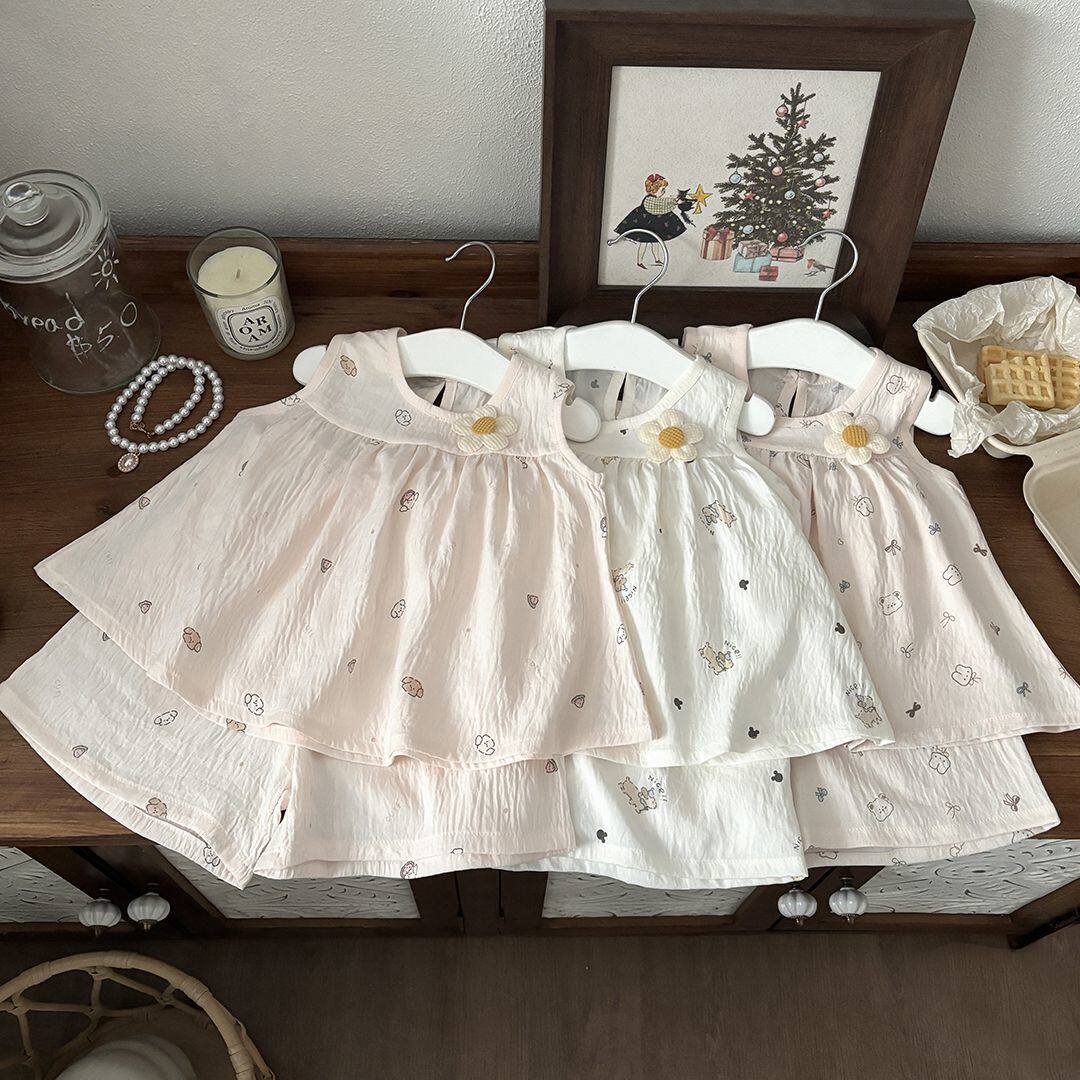 安阳童装女童森系碎花两