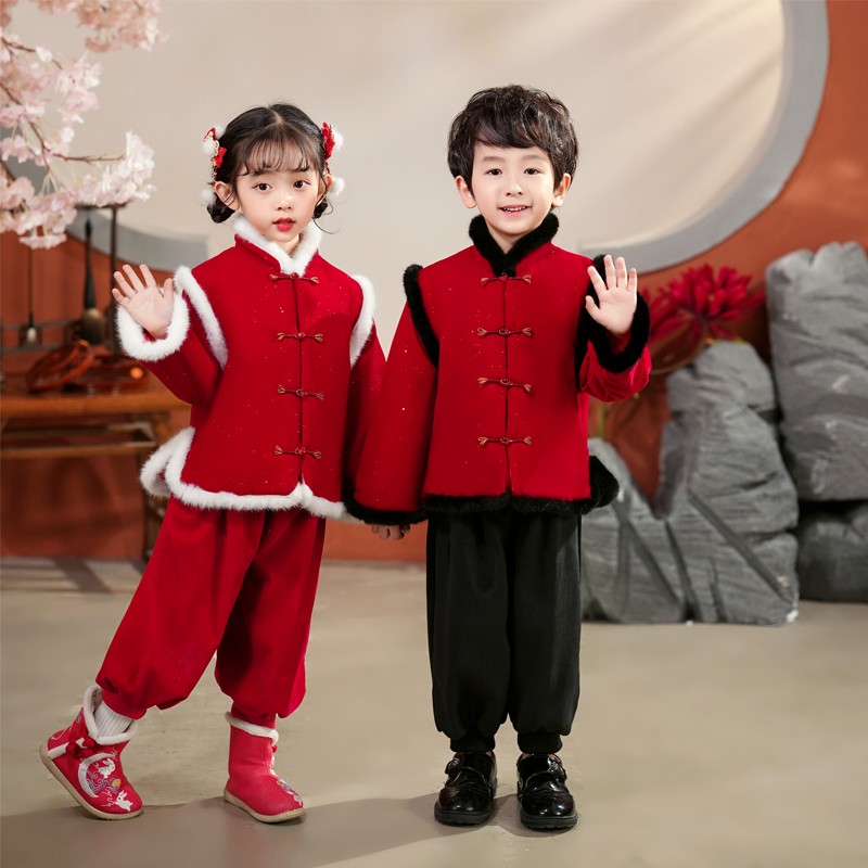 安阳童装儿童拜年服唐装
