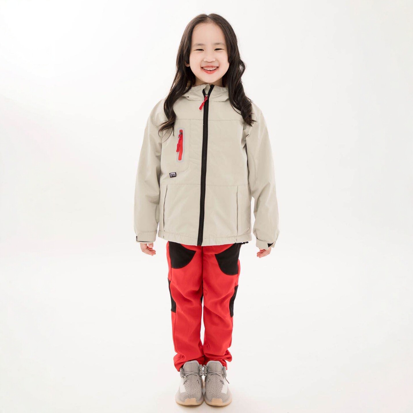 秋冬季户外儿童冲锋裤 防风防水抓绒保暖 男女滑雪裤登山软壳裤