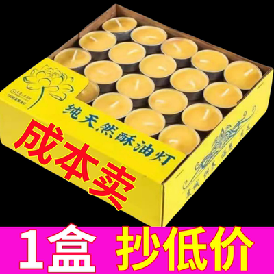 整箱4小时100粒无味酥油无烟酥油灯家用供佛油灯植物油酥灯油