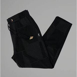 欧关提花休闲裤男春秋装时尚帅气松紧腰带休闲品质男装轻奢直a85