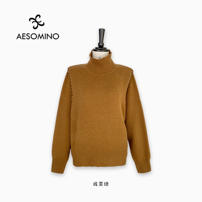 春秋针织套头衫衣莎美诺