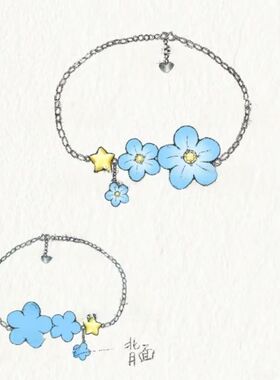 恋与深空星辰花手链潮流小众潮流个性简约高级感精致风手作项链款