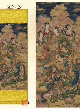 天龙八部罗叉女挂画明代水陆画