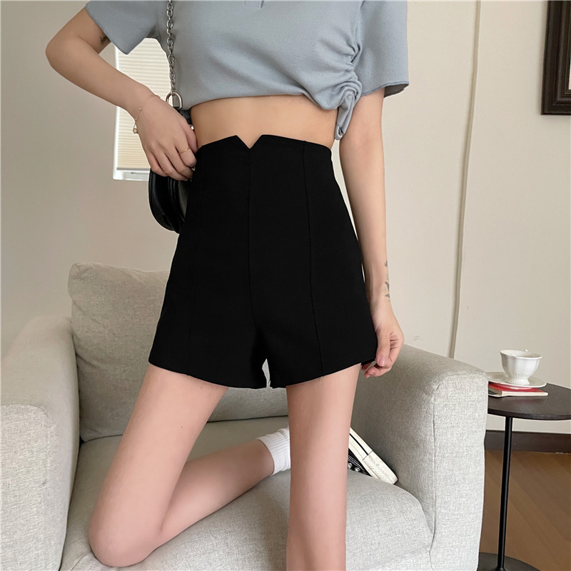 网红外穿打底短裤女2021秋夏新款高腰显瘦a字裤时尚个性阔腿裤女