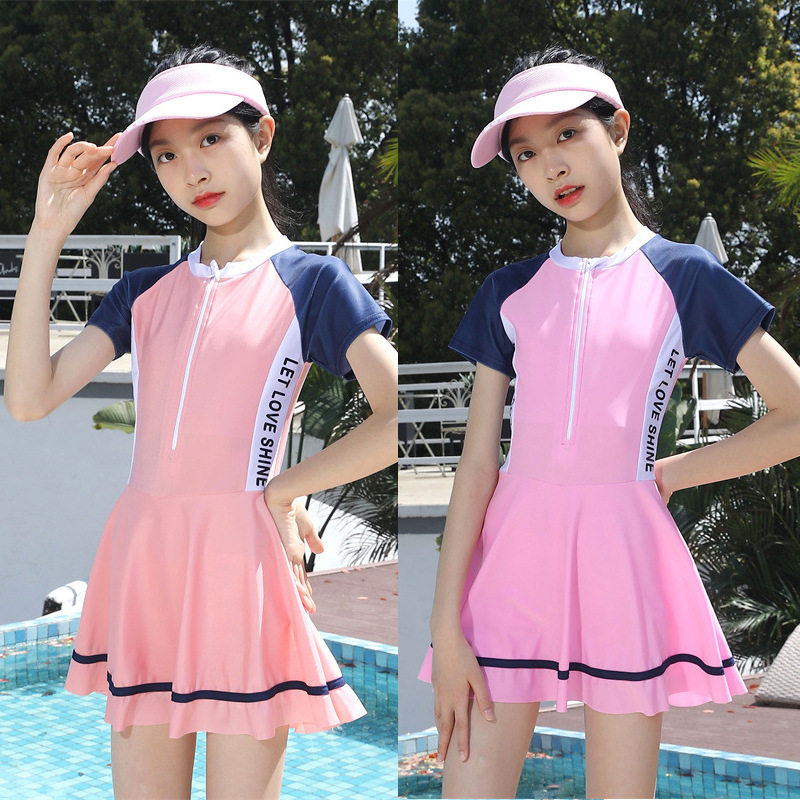 儿童泳衣2025夏季新款女中大童女孩宝宝可爱女学生连体游泳装备