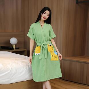 纯棉纱布浴巾女士儿童大人亲子可穿裹全棉吸水速干浴袍夏季薄2025