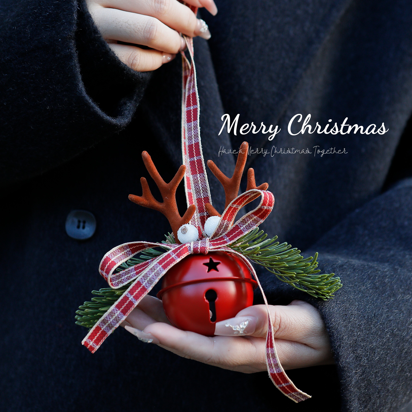 圣诞节装饰铃铛挂件北欧ins风摆件耶诞树节日氛围场景布置小挂饰