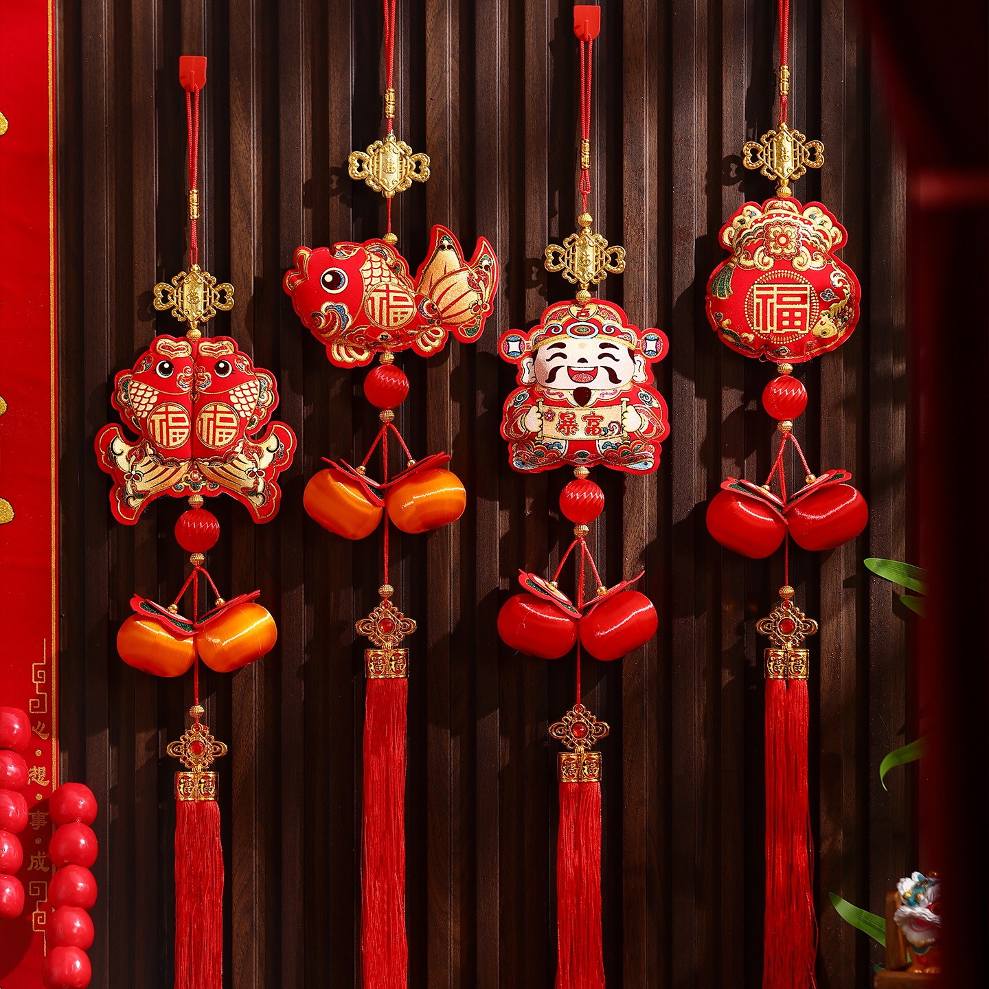 过年福字挂串2026年马年春节客厅喜庆挂饰新年装饰品氛围布置挂件