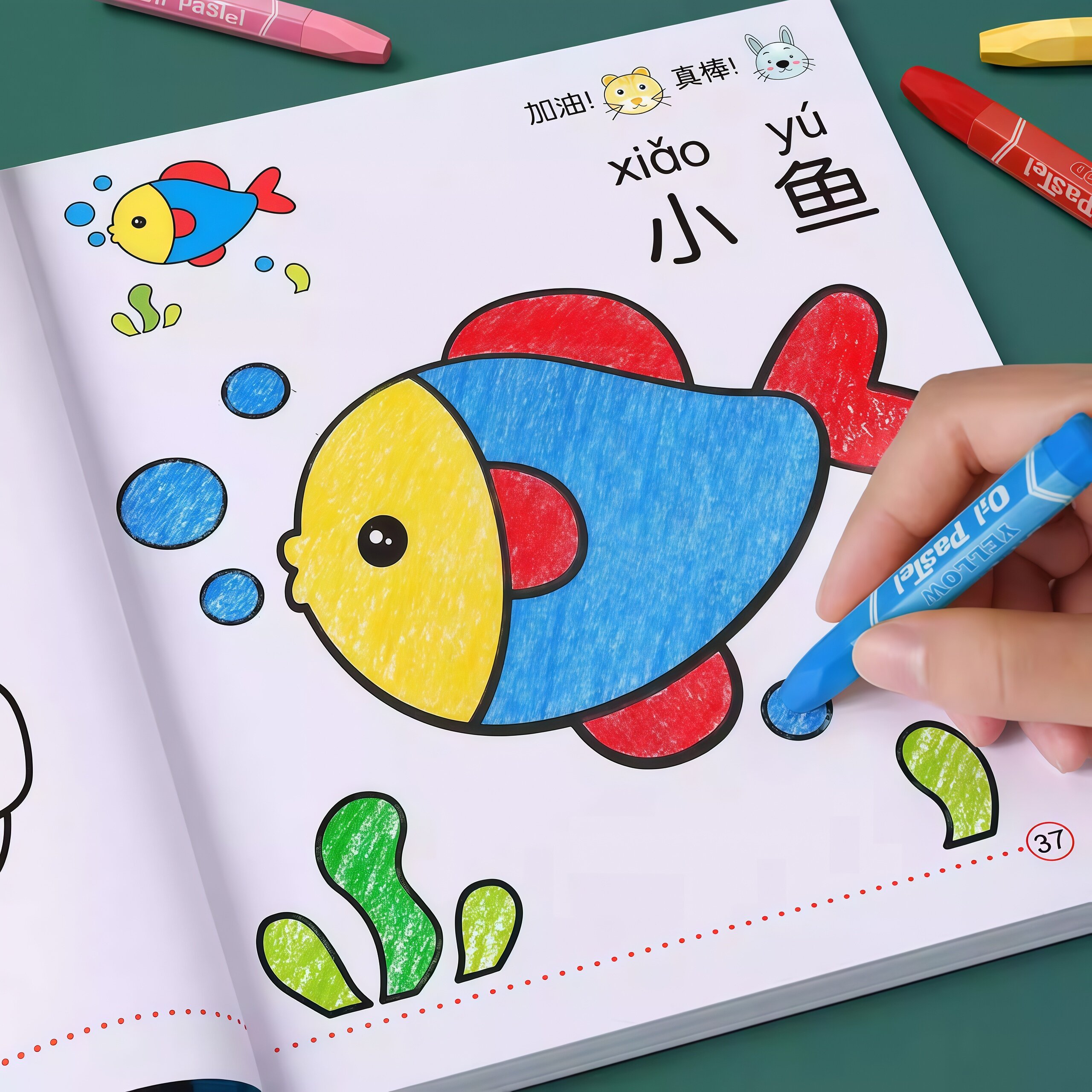 儿童画画本幼儿园涂色绘画本启蒙宝宝涂鸦填色图画本绘画册描绘书