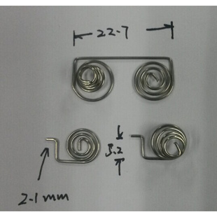 尺寸如图所示 3个一套 电池弹簧 可只有组合 可焊锡 丝粗0.6高