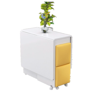 折叠餐桌家用小户型多功能可移动一桌四凳简易租房长方形吃饭桌子