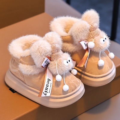 儿童棉鞋加绒加厚包跟毛毛保暖秋冬男童女童室内宝宝2025新款拖鞋
