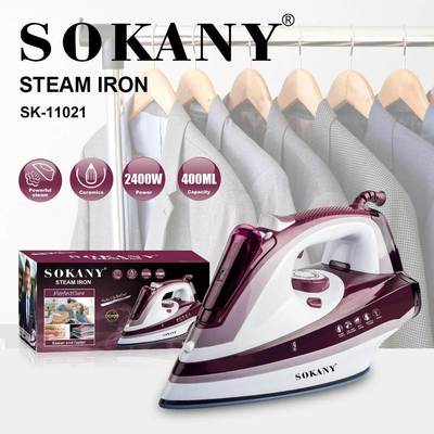 热卖SOKANY11021电熨斗2400W大水箱家用多功能蒸汽烫斗STEAM IRON