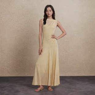 高定剪裁 | 蛀虫纱捏褶收腰设计感连衣裙女两件套2026夏季新款