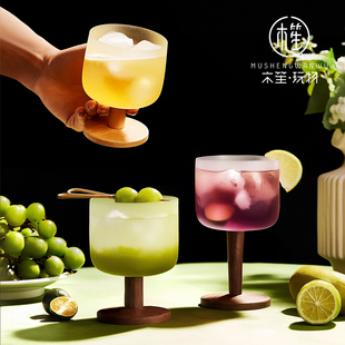 木笙玩物果冻鸡尾酒杯高颜值玻璃冷饮杯子果汁红酒啤酒葡萄洋酒杯
