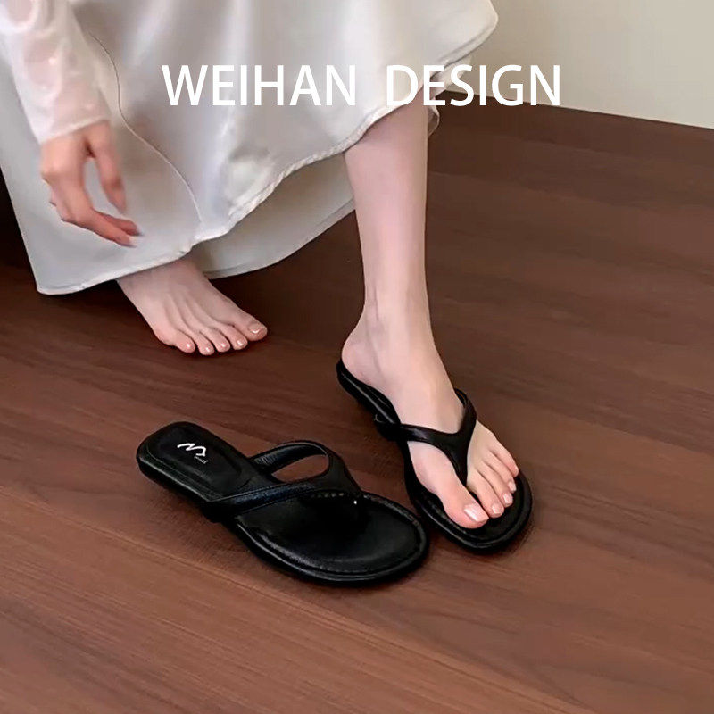 羊皮版!法式复古风夹趾
