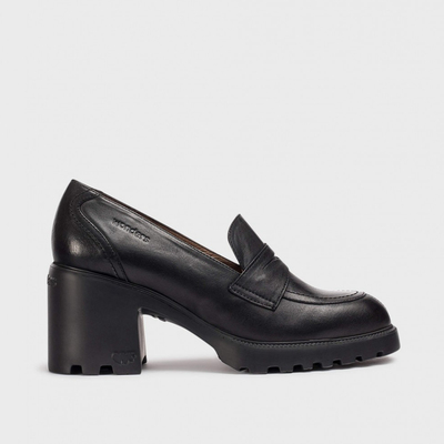 WONDERS西班牙原产进口纯色粗跟高跟水台超轻舒适女高跟鞋女单鞋