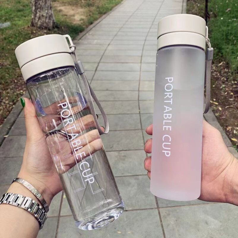 食品级简易水瓶耐高温水杯运动ins简约塑料高颜值大容量便携杯