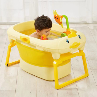 宝宝浴盆可折叠加大婴儿洗澡盆家用小孩游泳池泡澡桶儿童折叠浴桶