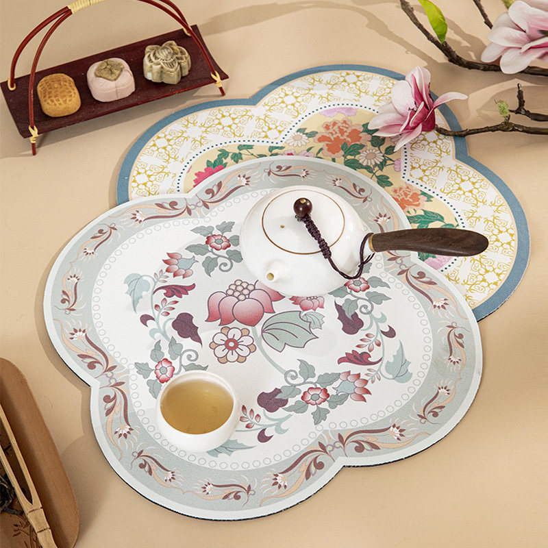 新中式花园吸水硅藻泥茶垫茶席隔热餐垫水壶防滑异形杯垫可定制,居家布艺,餐垫,淘宝优惠券,粉丝福利购,淘宝优惠卷