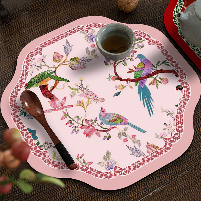 中国风花鸟科技绒硅藻泥沥水垫吸水速干茶垫中国风台面保护杯垫,居家布艺,餐垫,淘宝优惠券,粉丝福利购,淘宝优惠卷