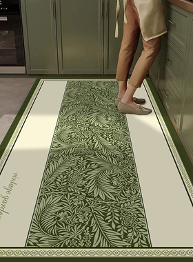 厨房专用耐脏硅藻泥吸水防滑脚垫可定制长条形可擦洗地垫入户门垫