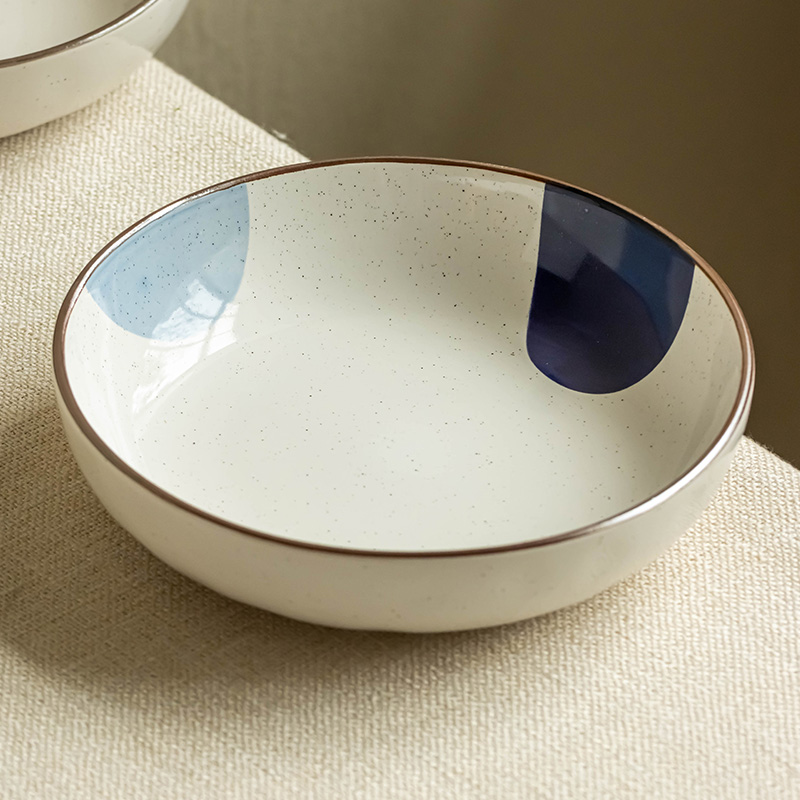 盘子陶瓷7.5英寸手绘深盘菜盘