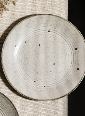YE HOME 小众螺纹陶瓷盘家用浅盘菜盘西餐盘沙拉盘意面盘子早餐盘