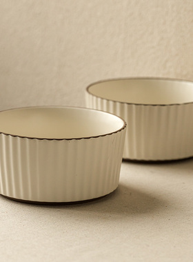 YE HOME【颜值实用并存】立体浮雕沙拉碗陶瓷中号汤面碗菜碗 微瑕