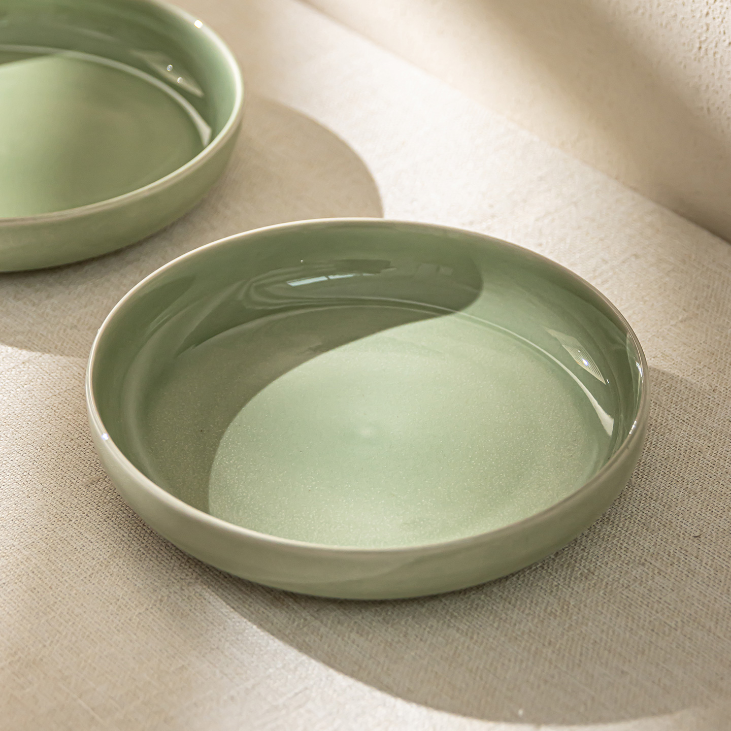 YEHOME北欧风纯色陶瓷盘甜品盘