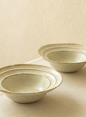 YE HOME 西餐碗沙拉碗餐厅专用碗草帽碗复古日式餐具家用漂亮菜碗