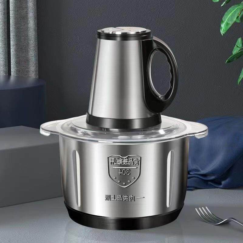 绞肉机家用厨房饺馅不锈钢电动料理器打肉蒜蓉搅拌碎菜料理多用途,厨房电器,搅拌/料理机,淘宝优惠券,粉丝福利购,淘宝优惠卷