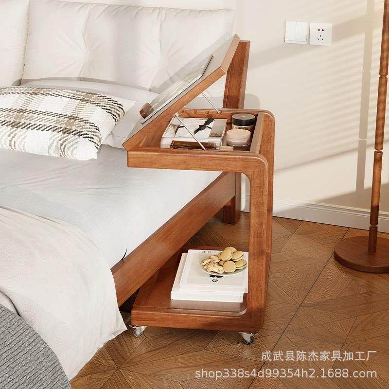 实木移动小茶几家用带轮边几卧室多功能可翻盖床头桌客厅沙发边几,住宅家具,角几/边几,淘宝优惠券,粉丝福利购,淘宝优惠卷