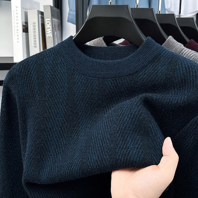 中老年爸爸羊毛衫毛衣加厚冬装保暖上衣秋冬男士打底针织衫