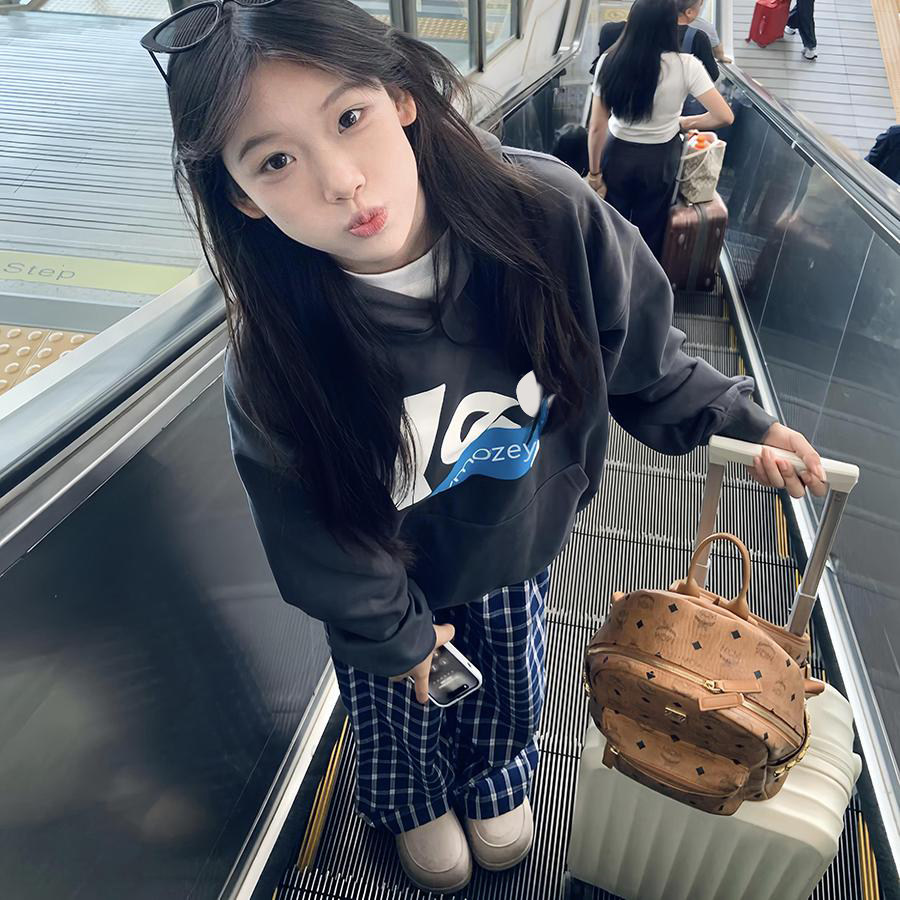 纯棉字母套头加绒加厚连帽运动衫女秋冬宽松慵懒风美式休闲帽衫外